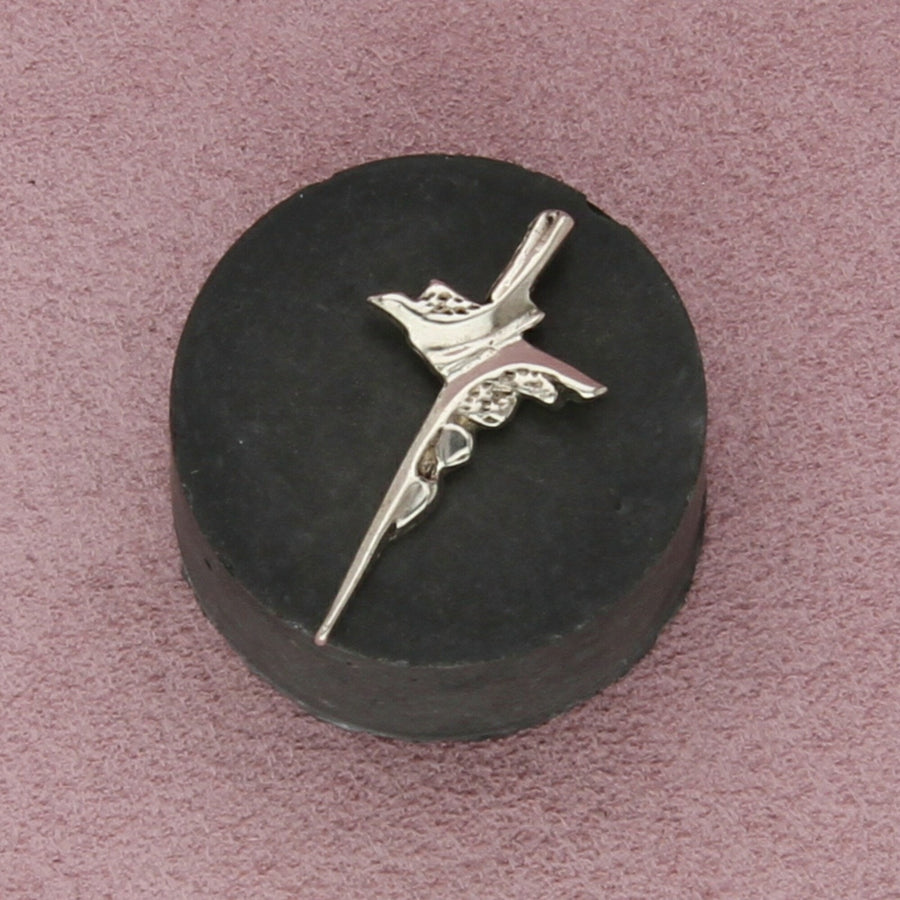 sterling silver vintage pebbled cross pendant