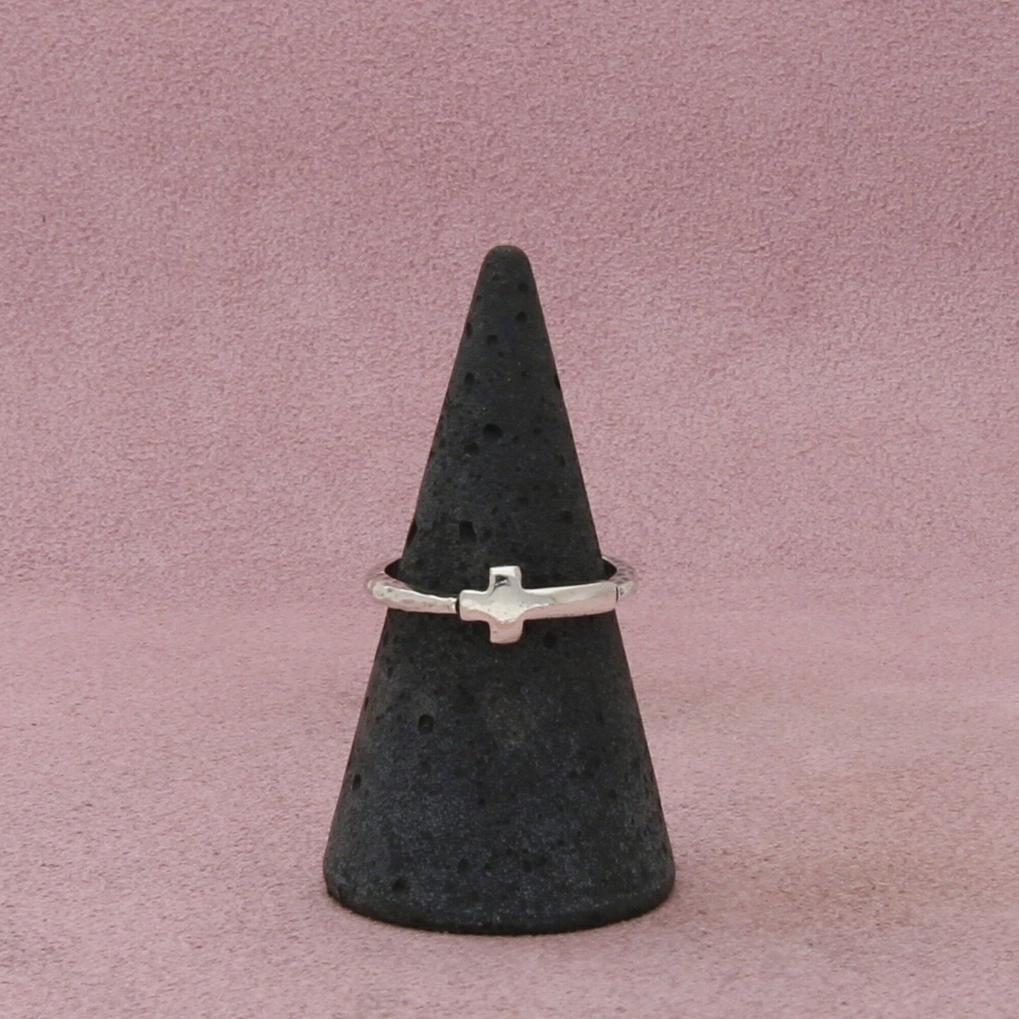 silpada sterling silver hammered cross stack band ring size 7
