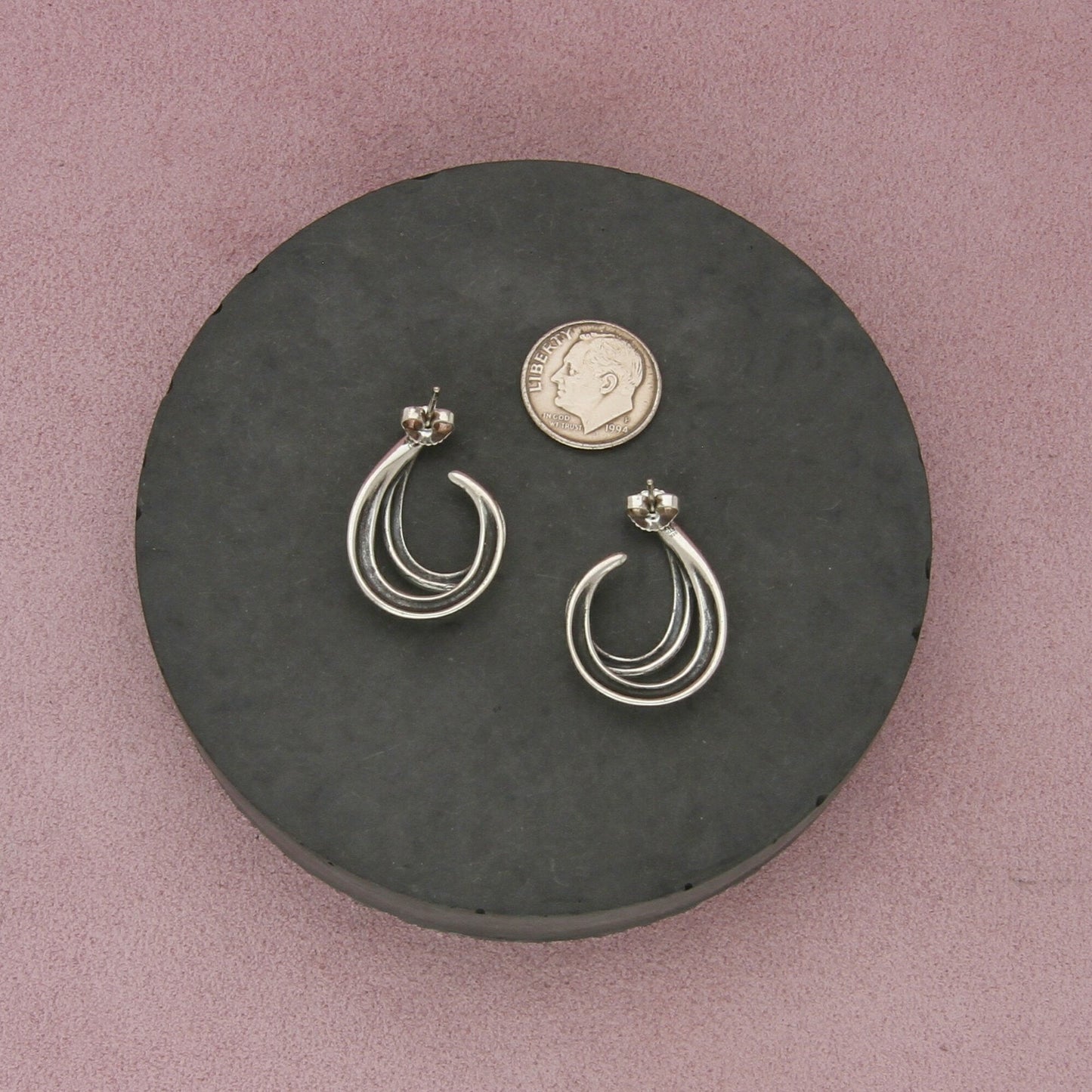james avery sterling silver retired double curl post earrings