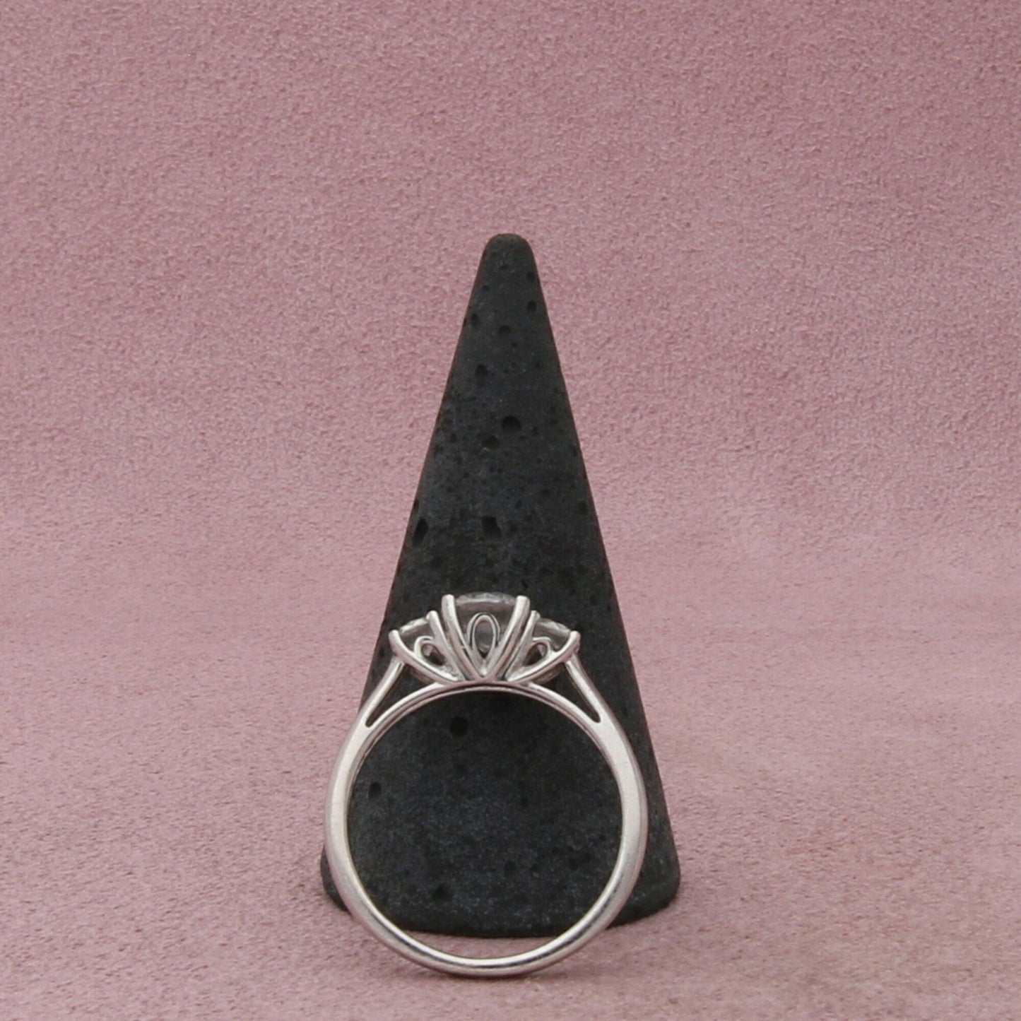 sterling silver past present future cz engagement ring size 9