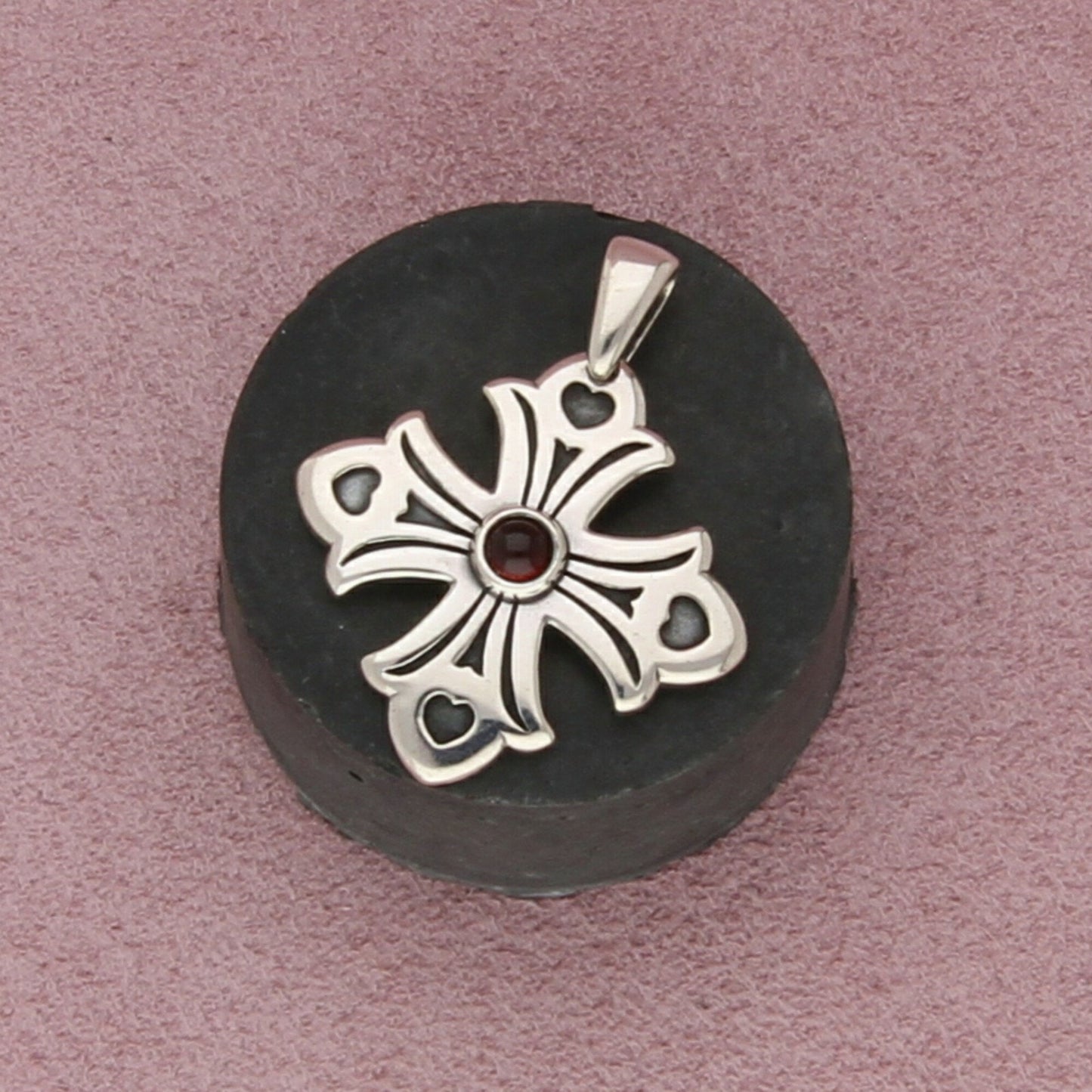james avery sterling silver retired garnet abundant love cross pendant