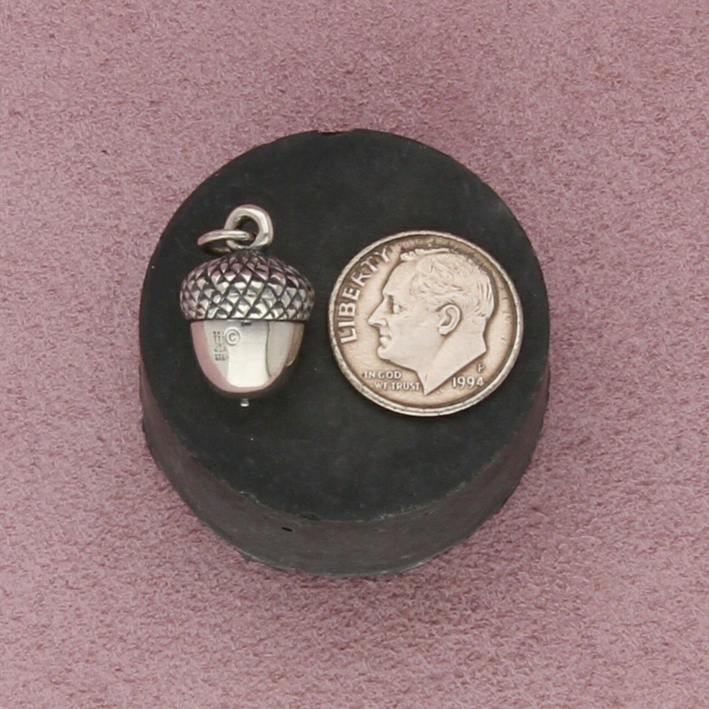 james avery sterling silver retired acorn charm pendant