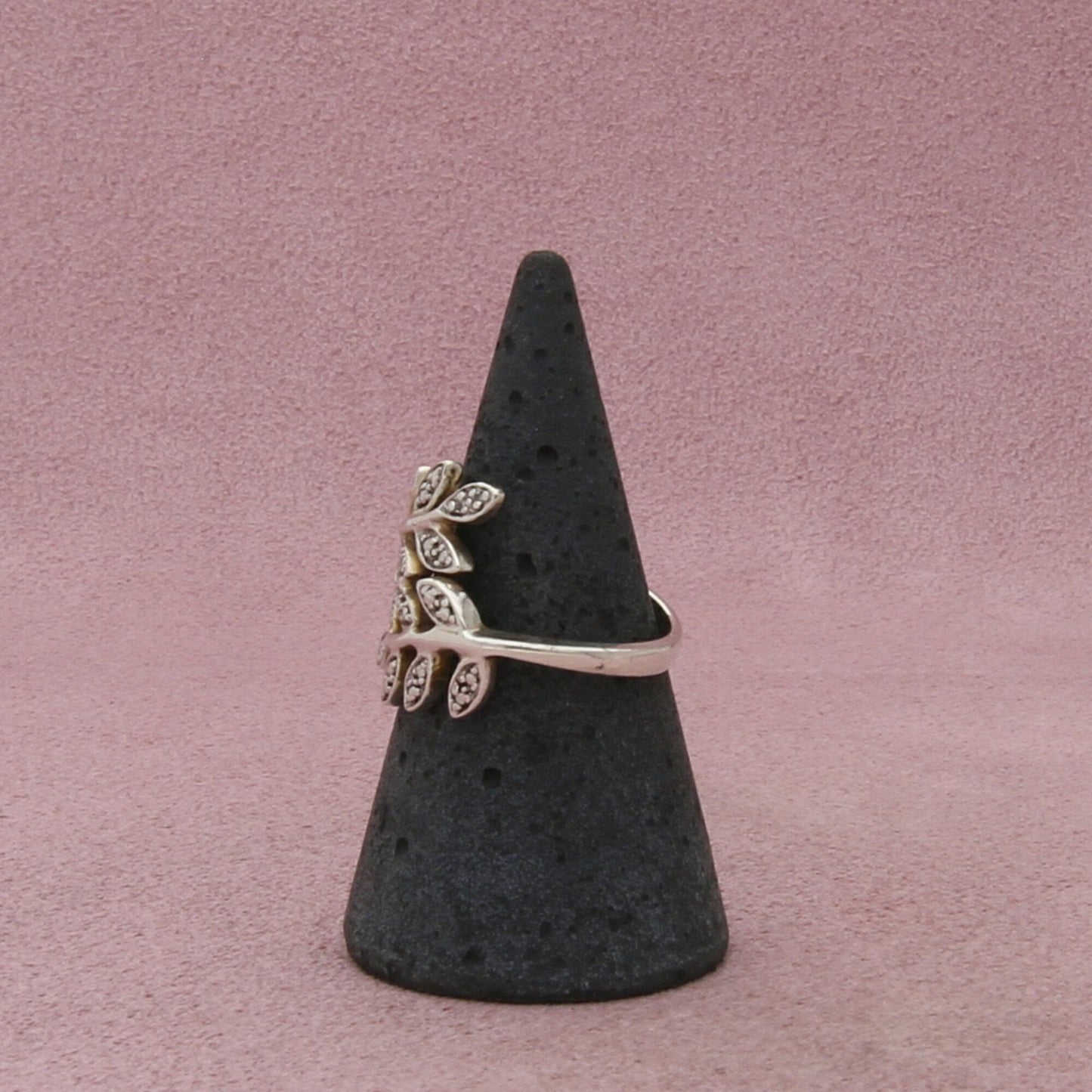 sterling silver olive branch wrap around ring size 6