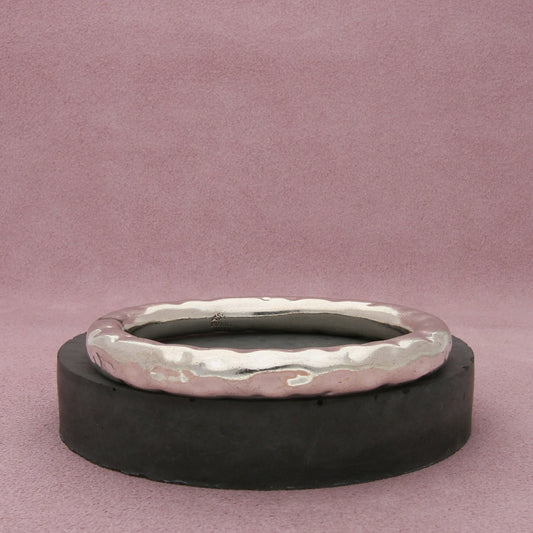 taxco mexico sterling silver vintage hammered bracelet size 7.25in