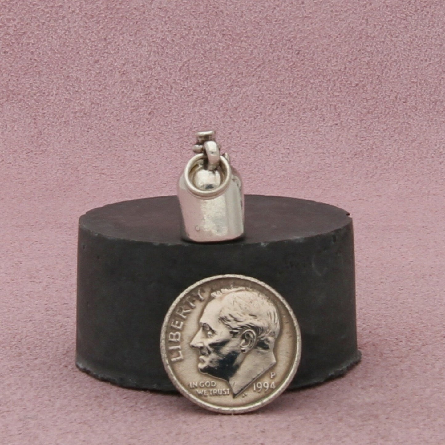 sterling silver vintage moonshine bottle charm pendant