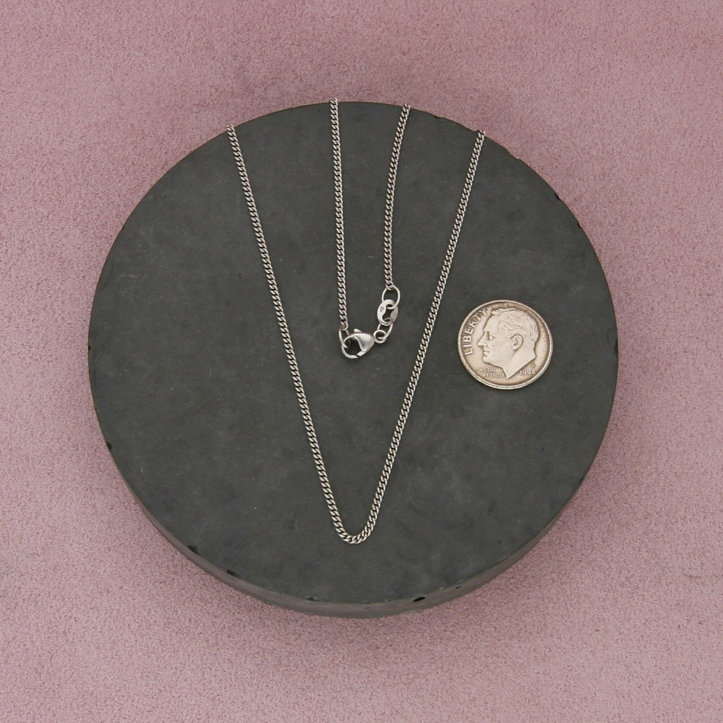 james avery sterling silver fine curb chain necklace size 14in