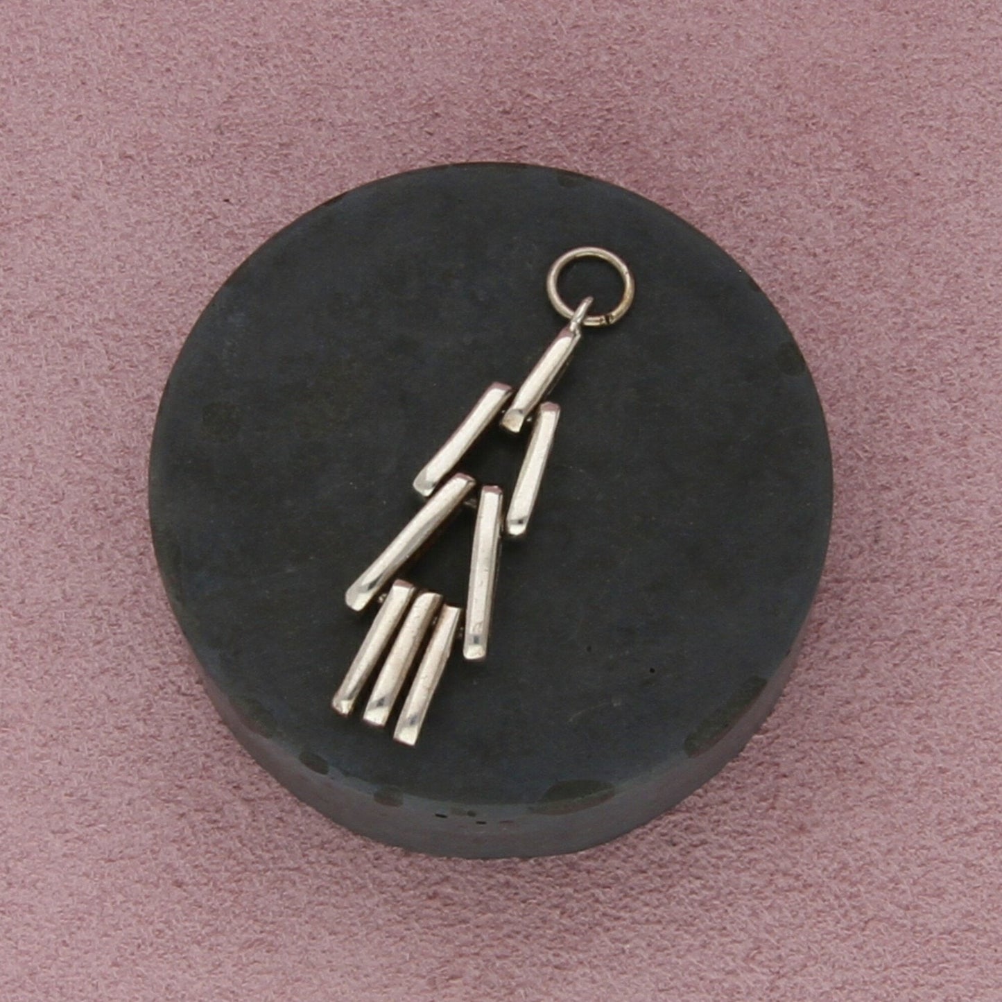 sterling silver vintage chain dangle pendant