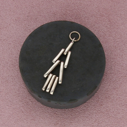 sterling silver vintage chain dangle pendant