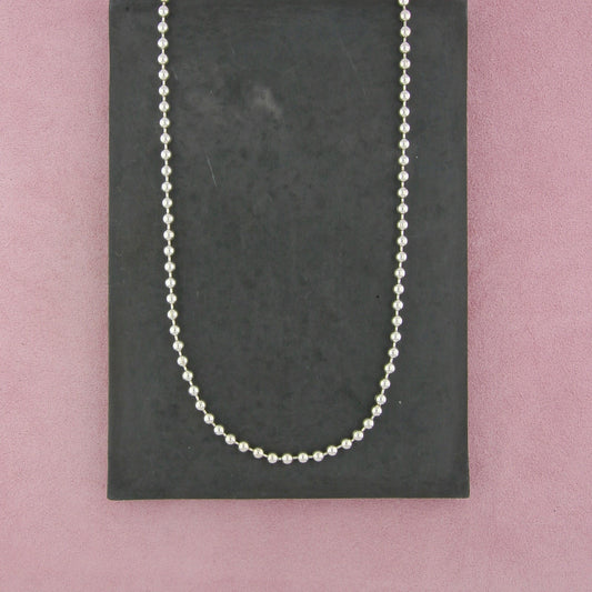 sterling silver italy 4mm bead chain necklace size 30in