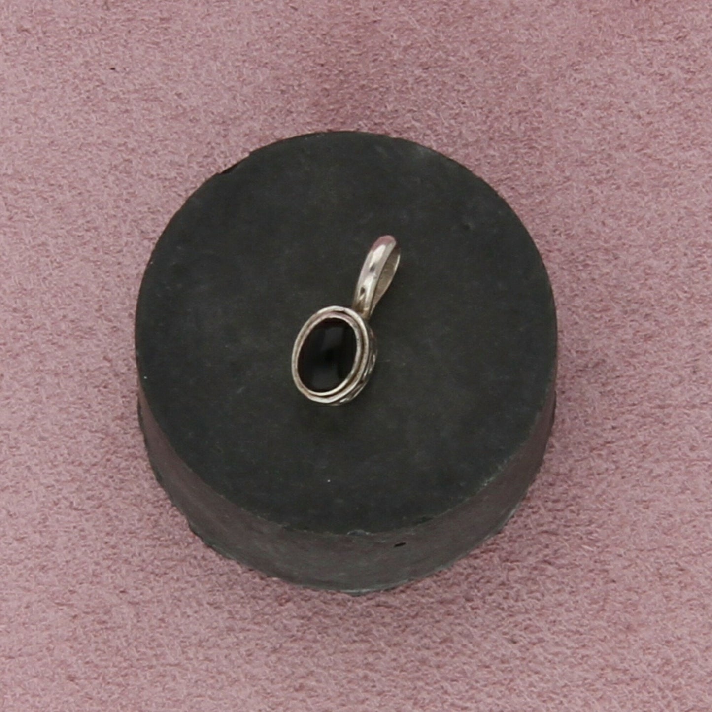 sterling silver dainty onyx scroll pendant
