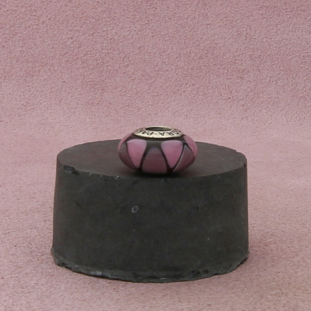 pandora sterling silver captivating purple murano glass bead (790635) charm