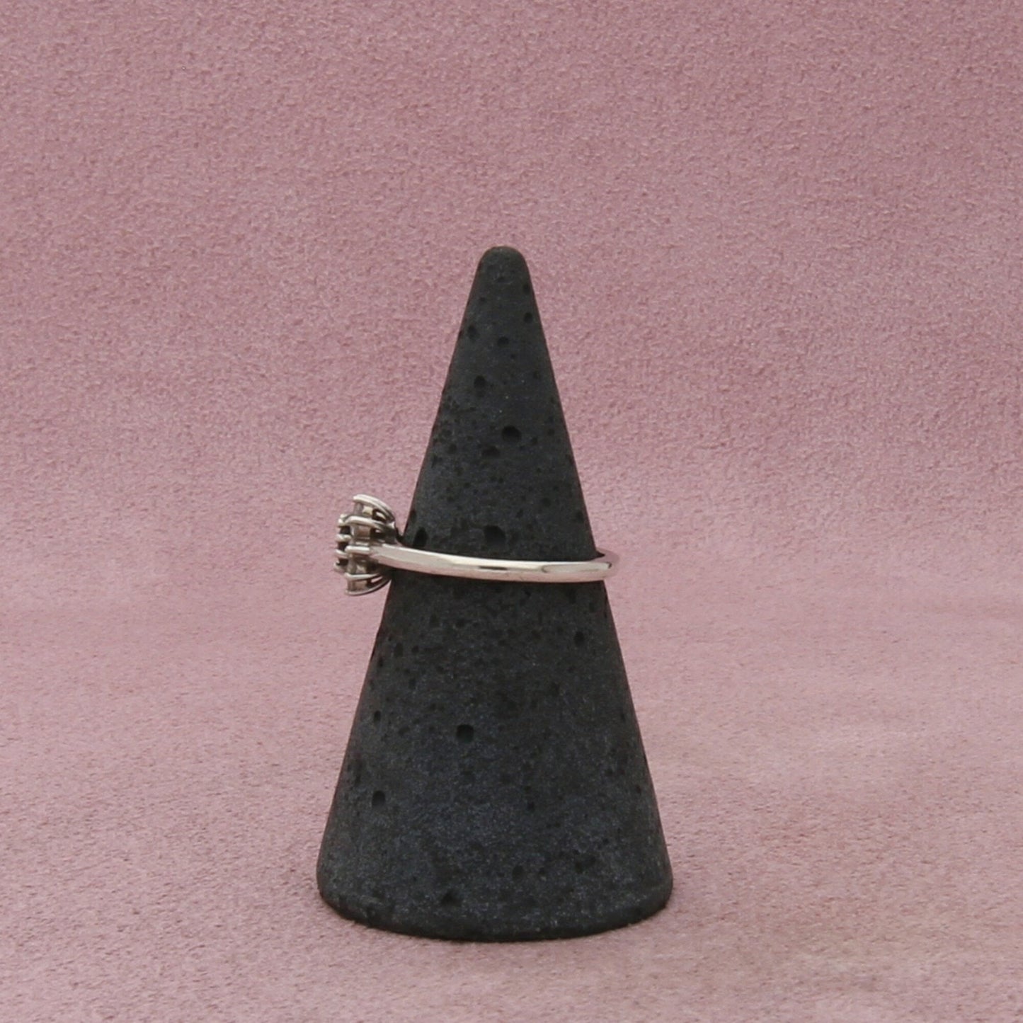 sterling silver dainty cz cluster ring size 5