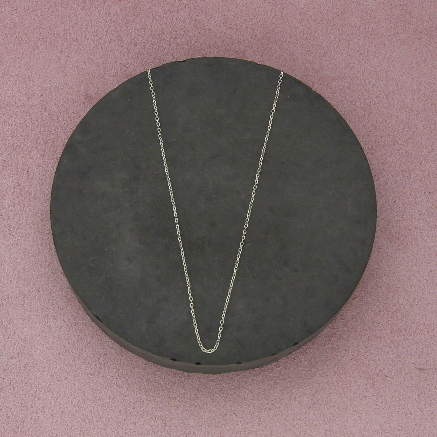 sterling silver italy 1mm cable chain necklace size 18in