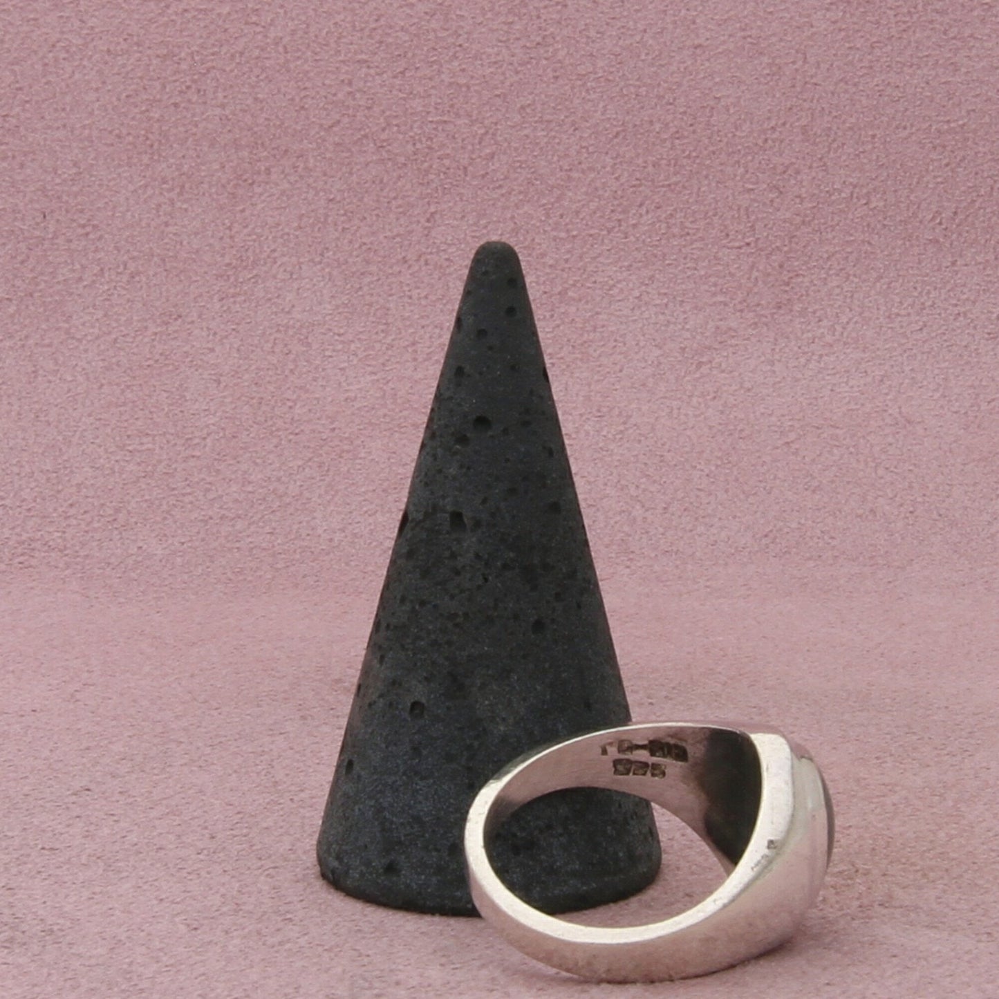 taxco mexico sterling silver vintage malachite cabochon ring size 9