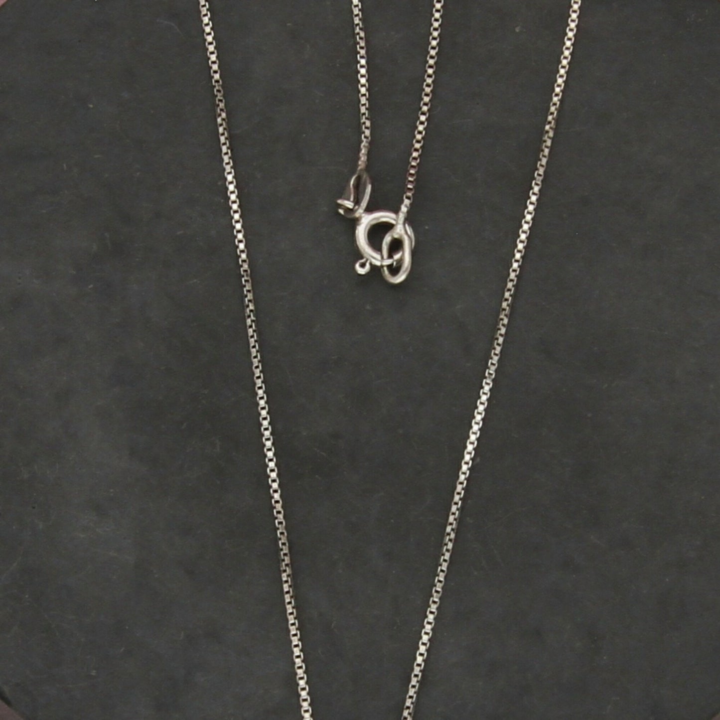 sterling silver italy 1mm box chain necklace size 18.25in