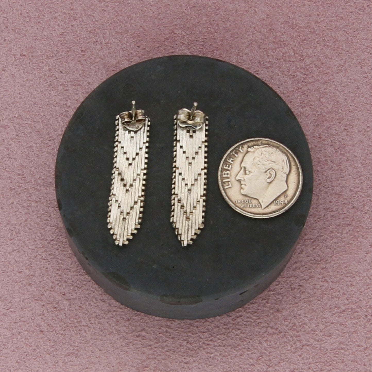 sterling silver riccio chevron post earrings