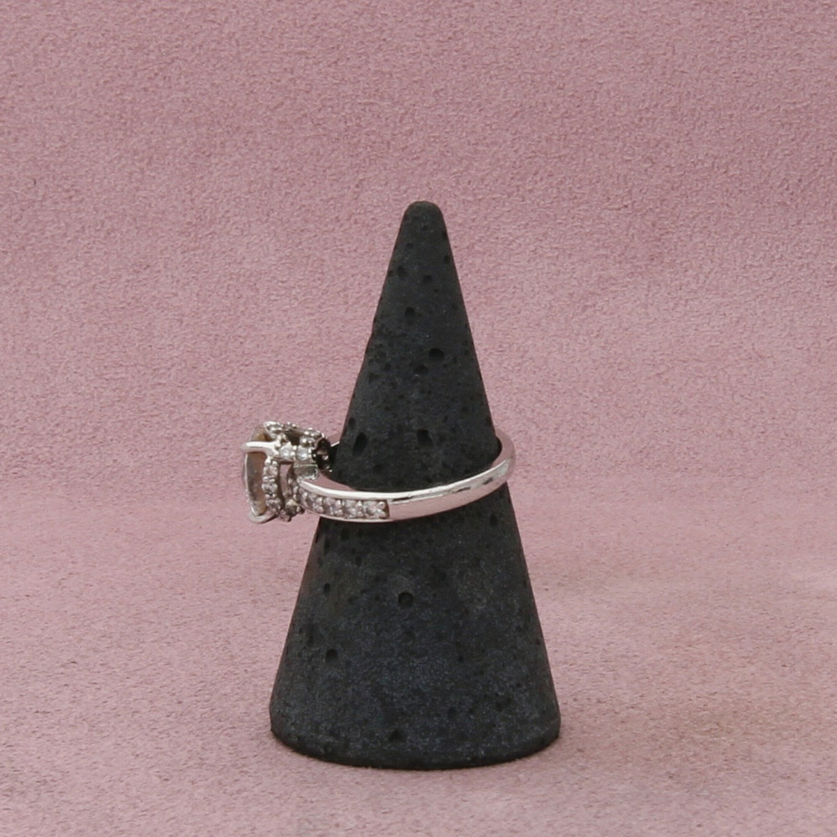 sterling silver round-cut cz engagement ring size 6