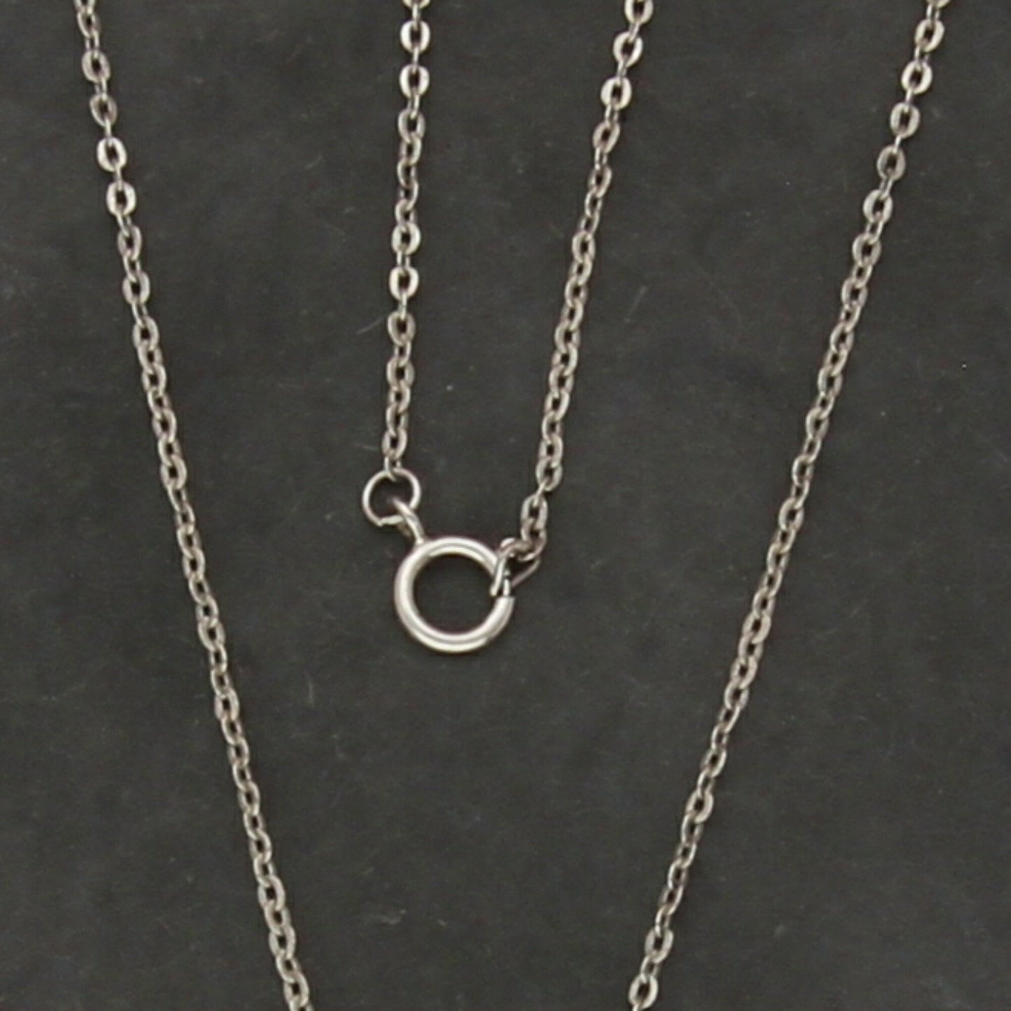 sterling silver 1mm cable chain necklace size 19in