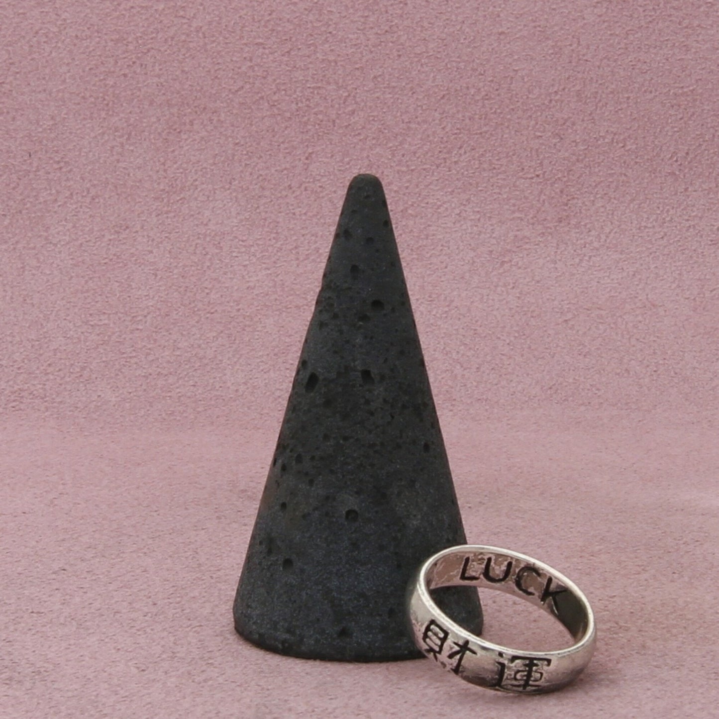 sterling silver luck stack band ring size 6
