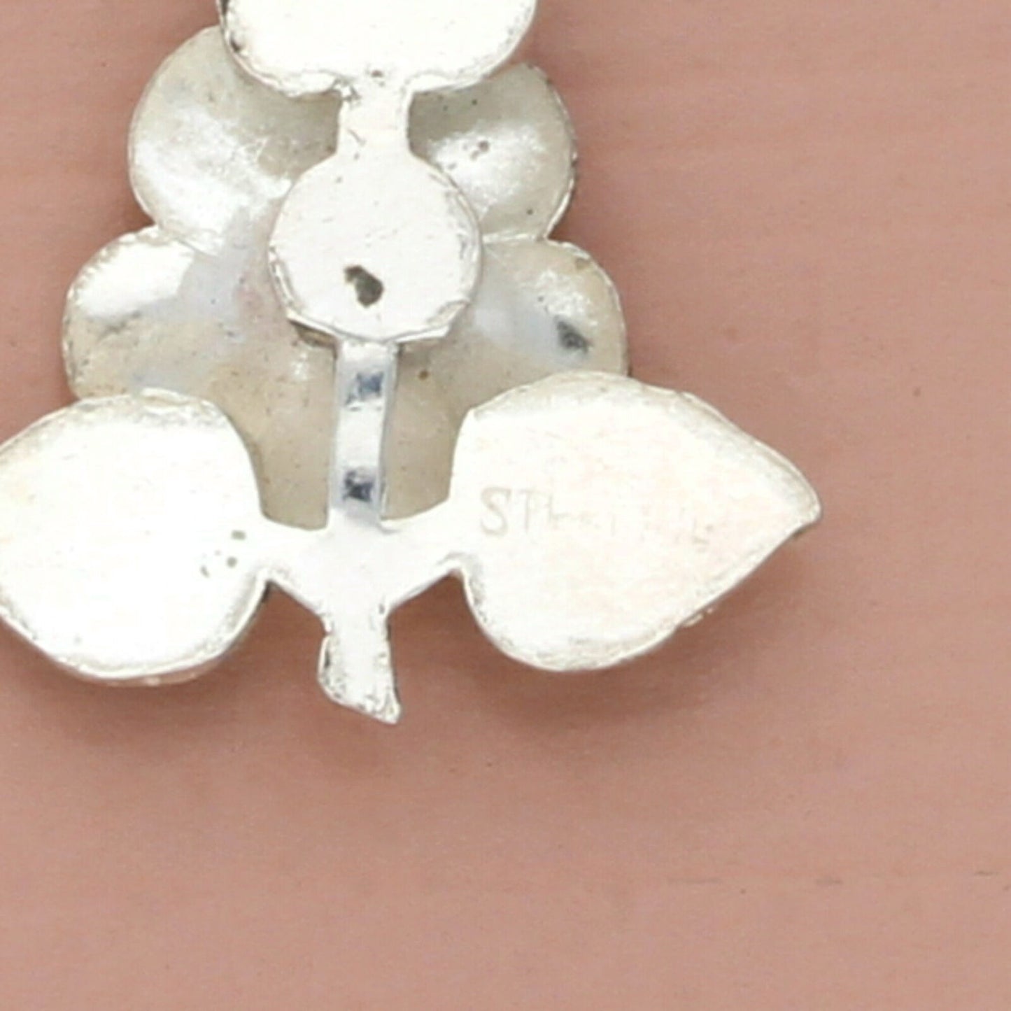 vintage sterling silver enamel flower charm