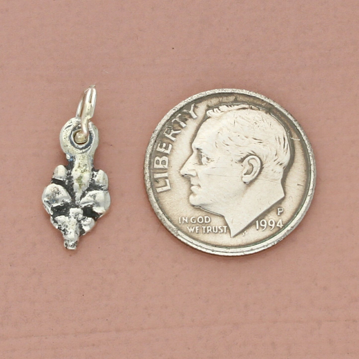 vintage sterling silver french fleur-de-lis charm