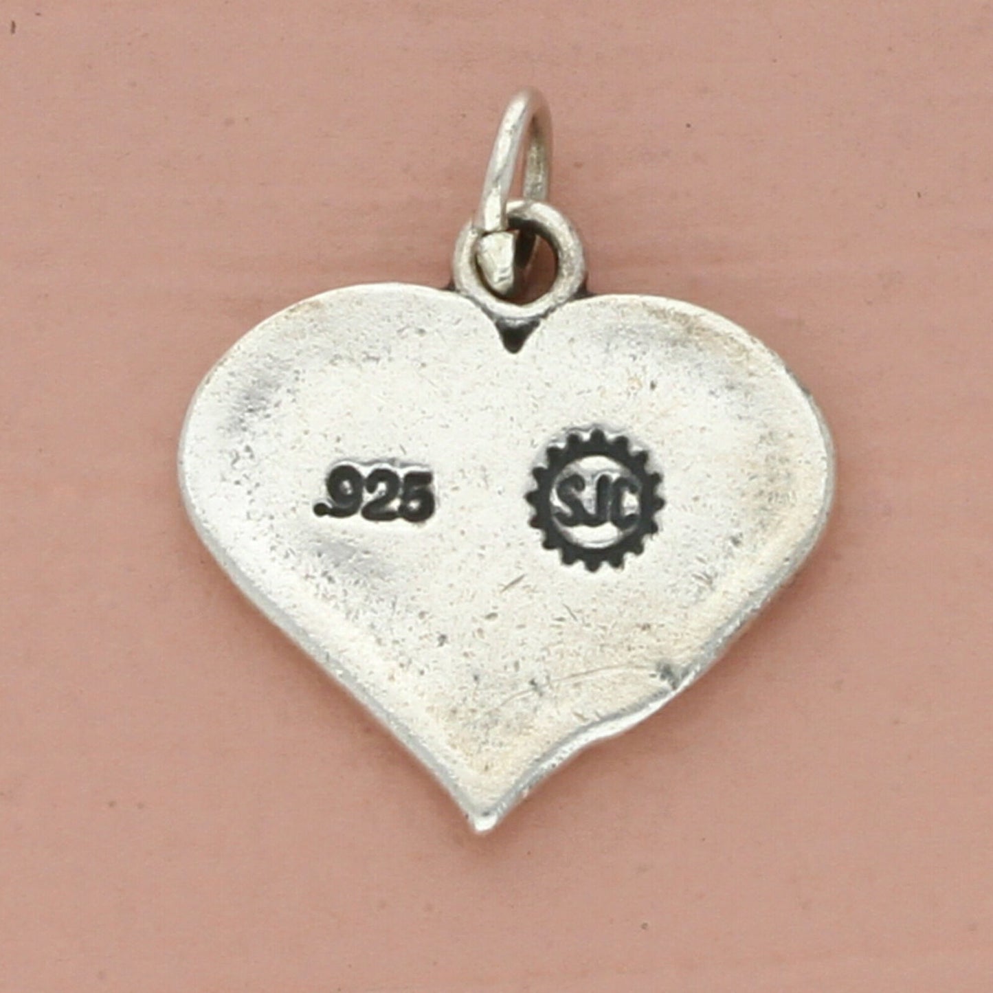 vintage sterling silver mom love heart charm