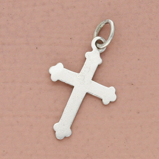 vintage sterling silver dainty faith cross charm