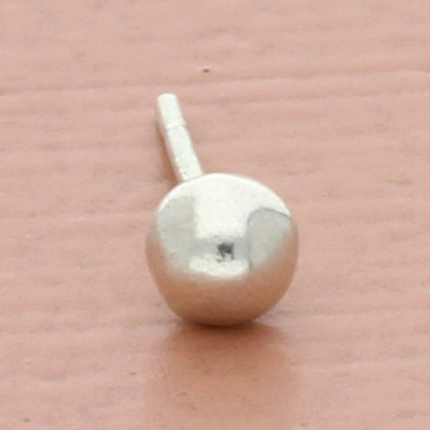 vintage sterling silver 3mm ball stud single earring