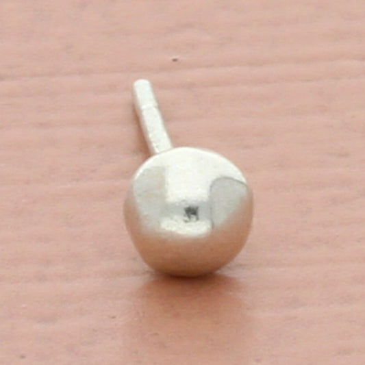 vintage sterling silver 3mm ball stud single earring