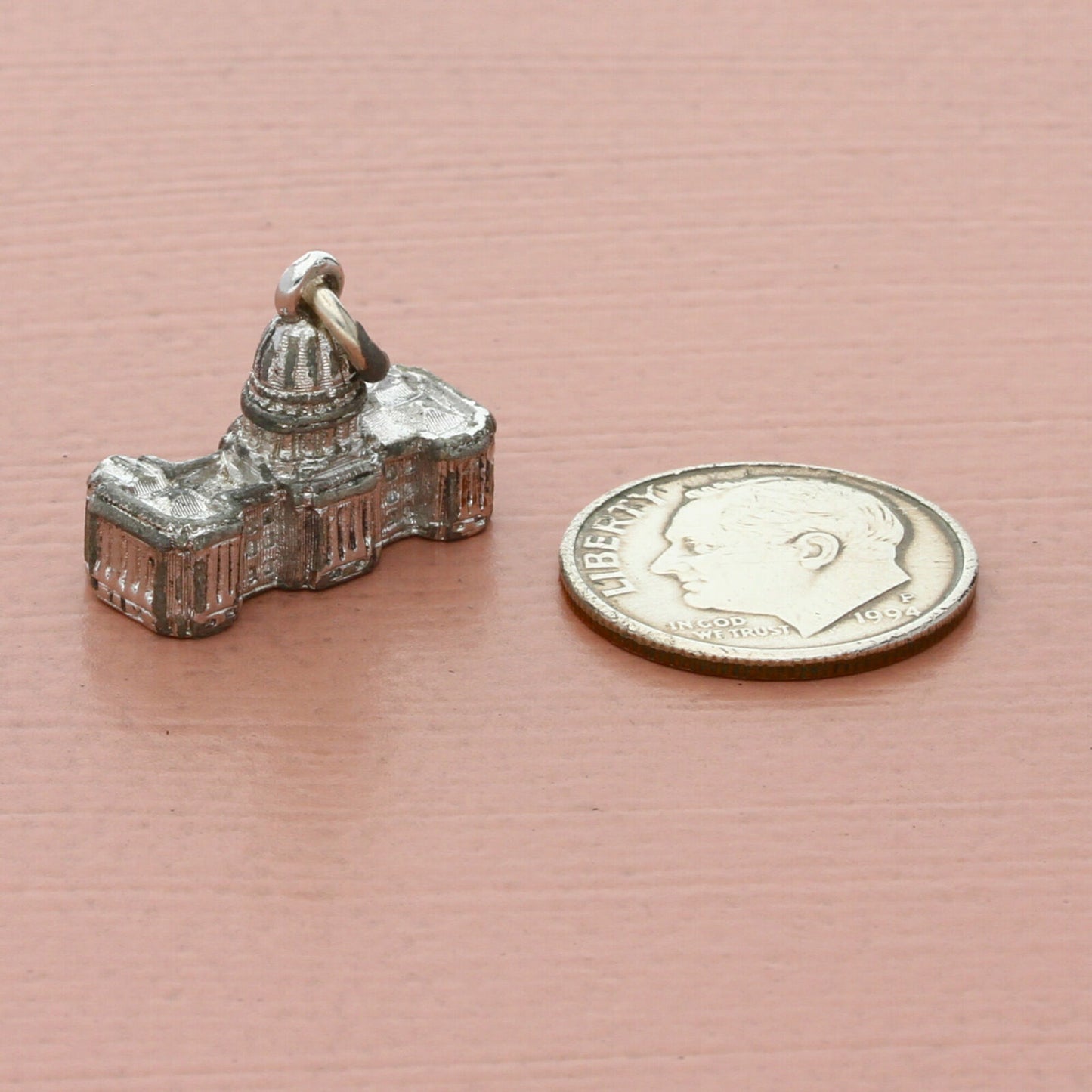 vintage sterling silver us capital building travel charm