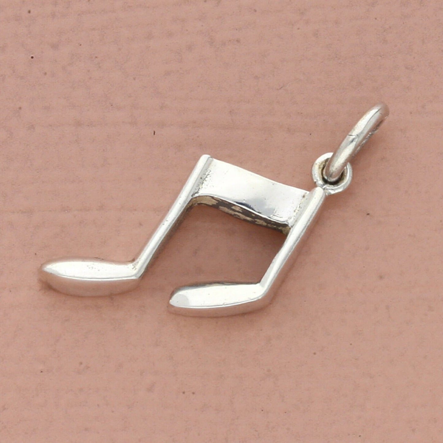 vintage sterling silver musical note pendant