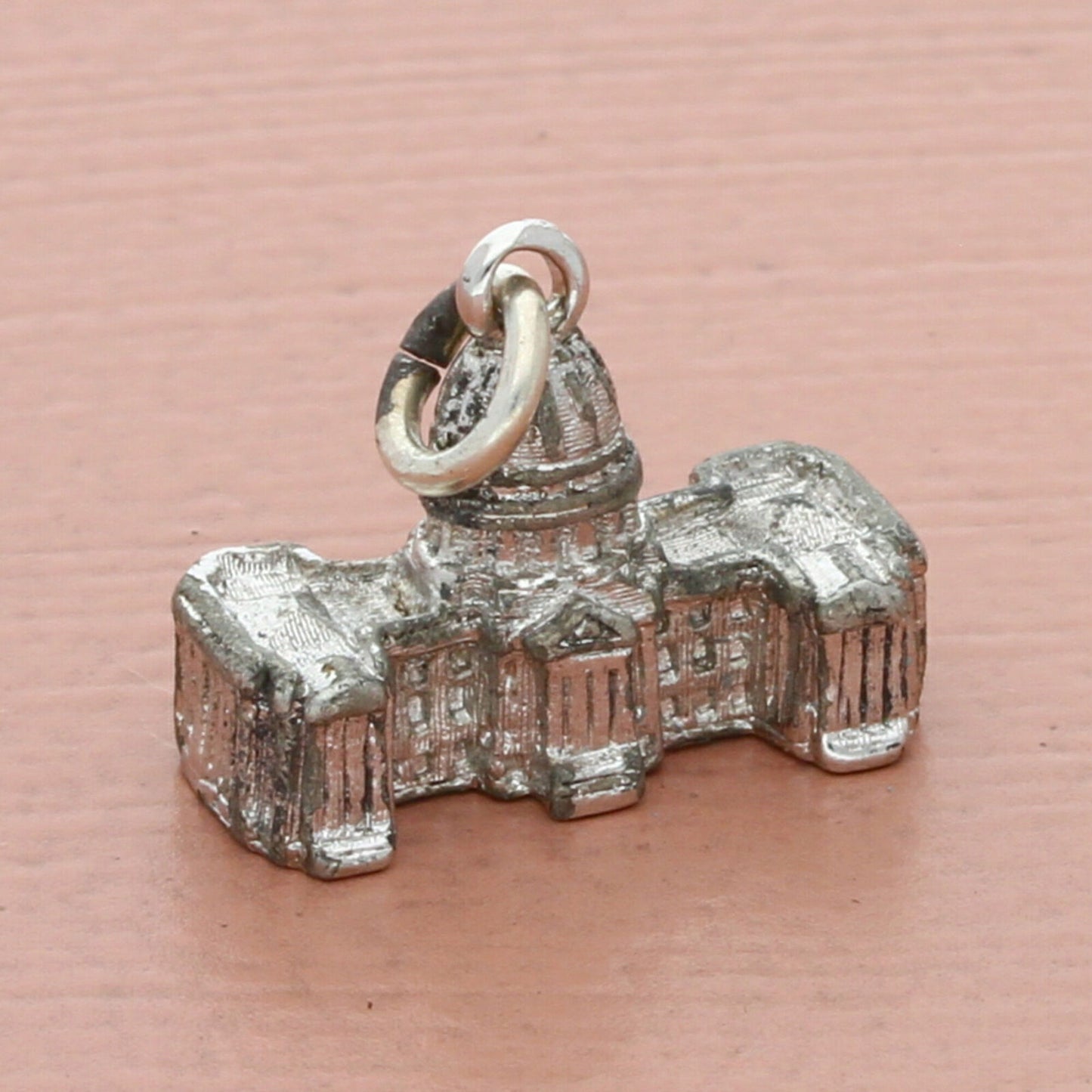 vintage sterling silver us capital building travel charm