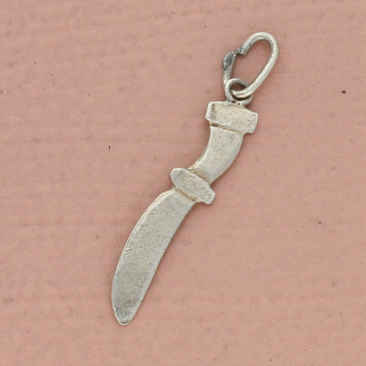 vintage sterling silver scimitar sword charm