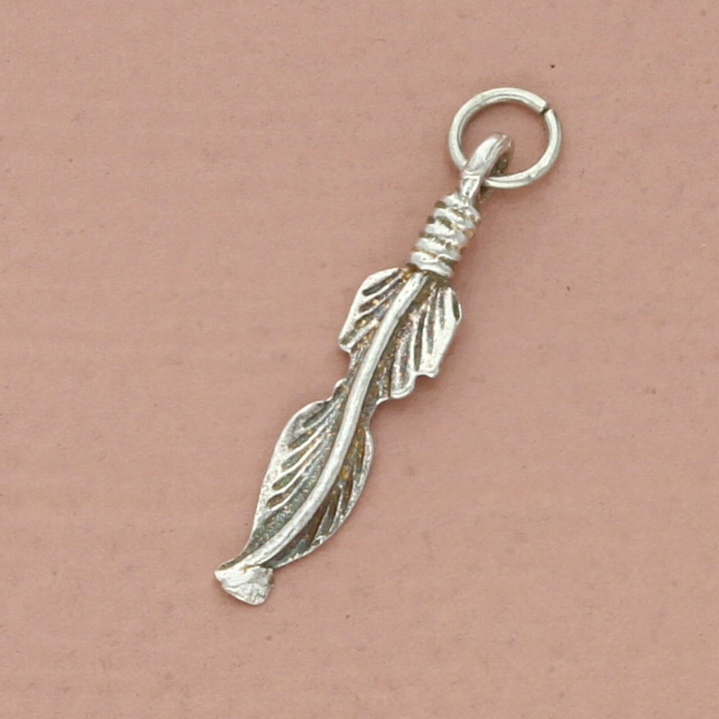 vintage sterling silver southwestern feather charm