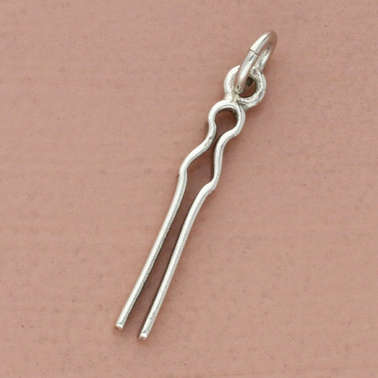 vintage sterling silver 3d clothes pin charm