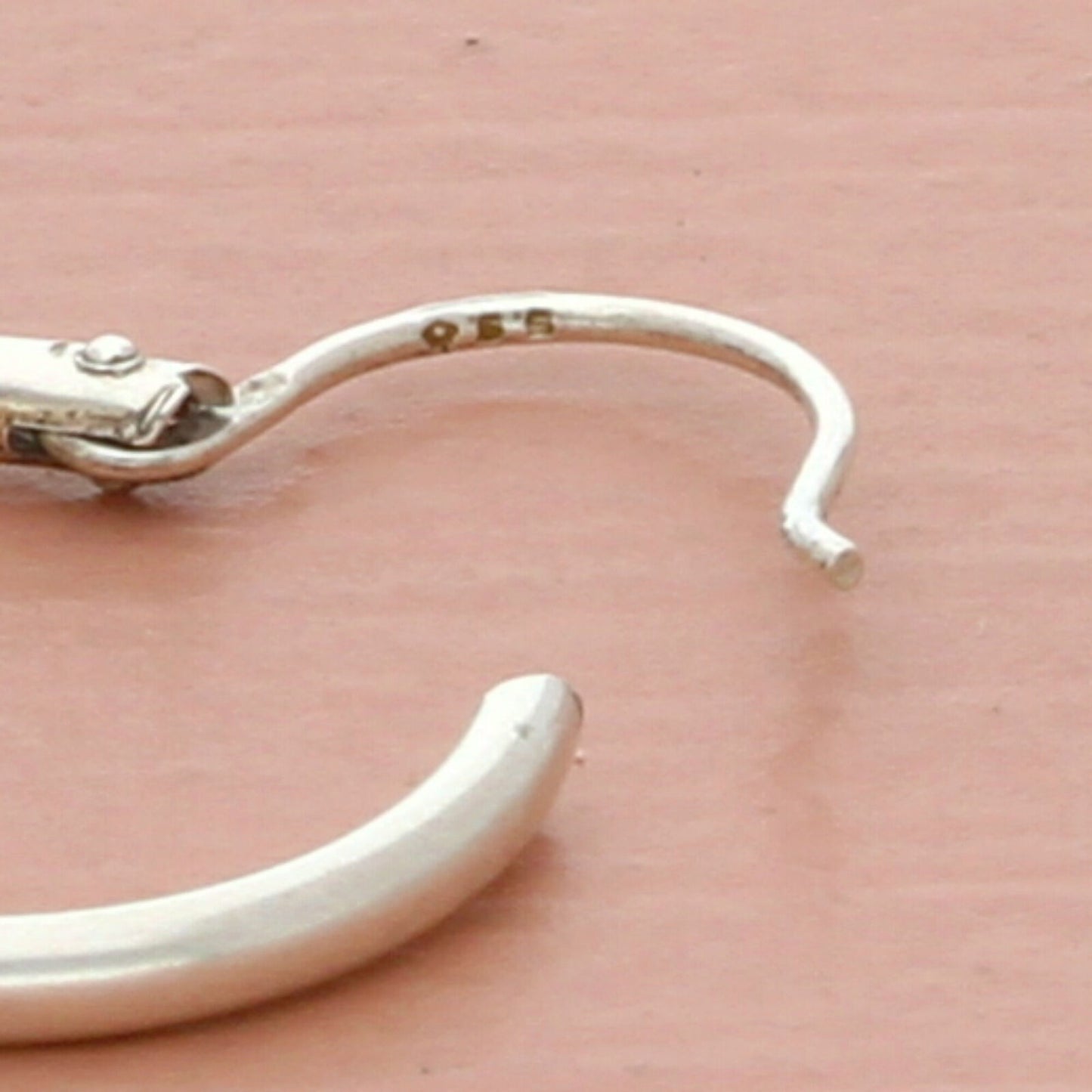 vintage sterling silver dainty hoop dangle single earring