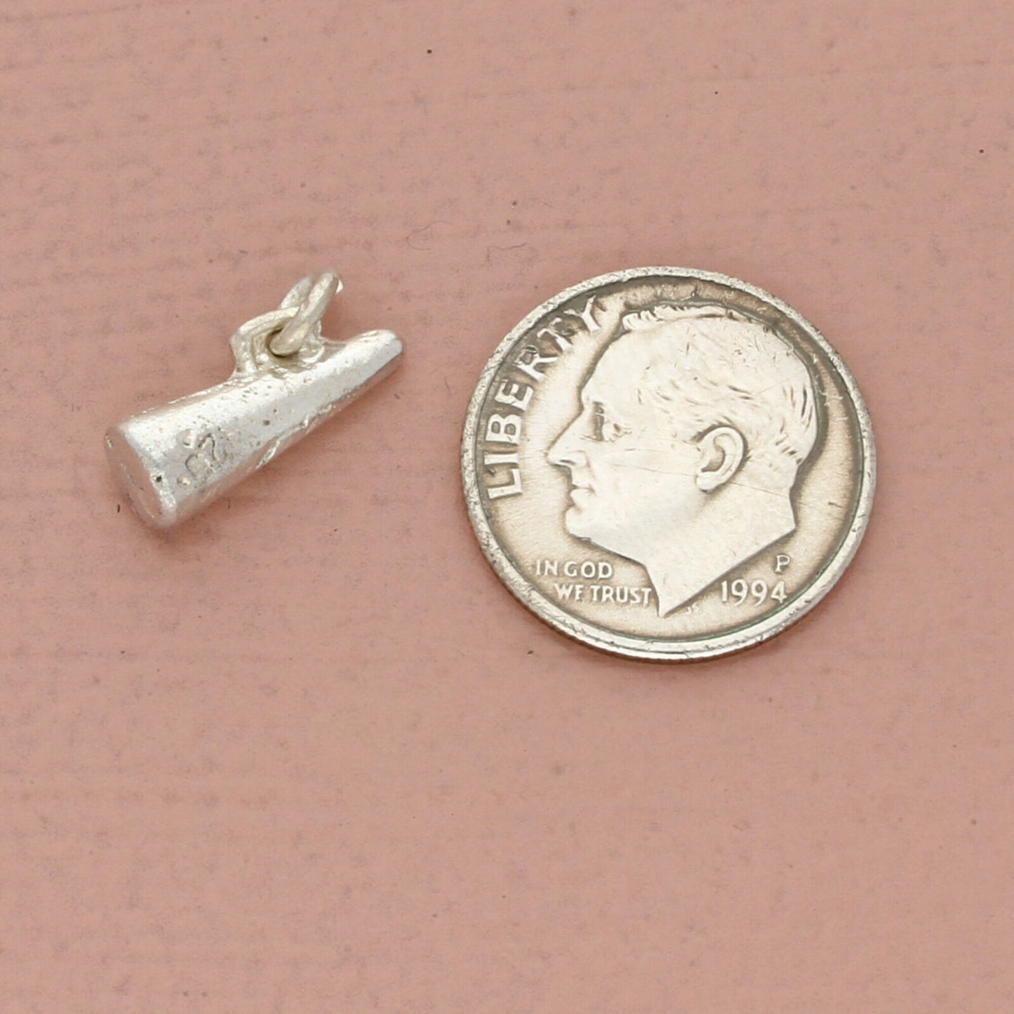 vintage sterling silver 3d cone charm