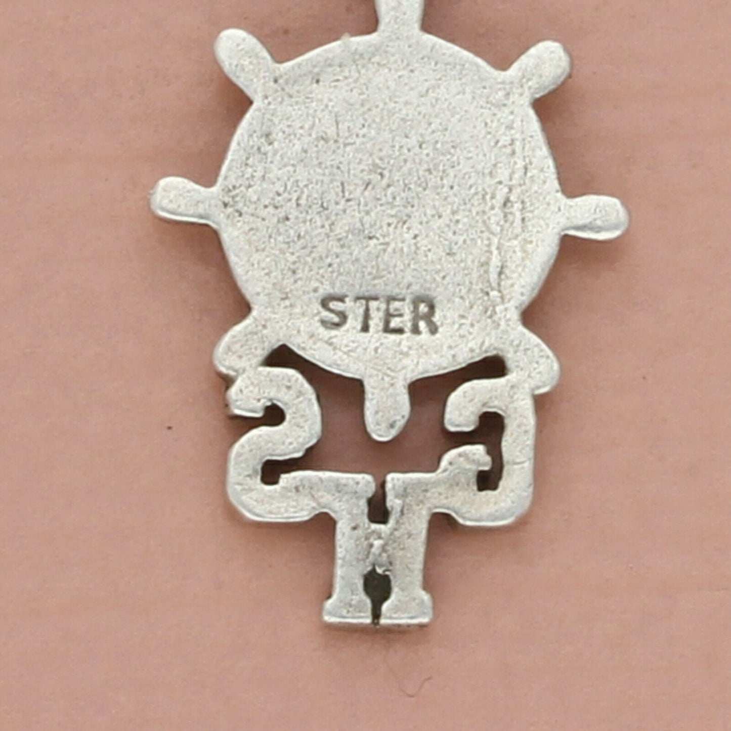 vintage sterling silver ghs ship helm charm