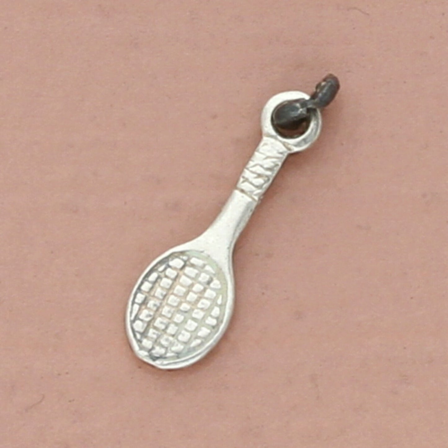 vintage sterling silver tiny tennis racket charm