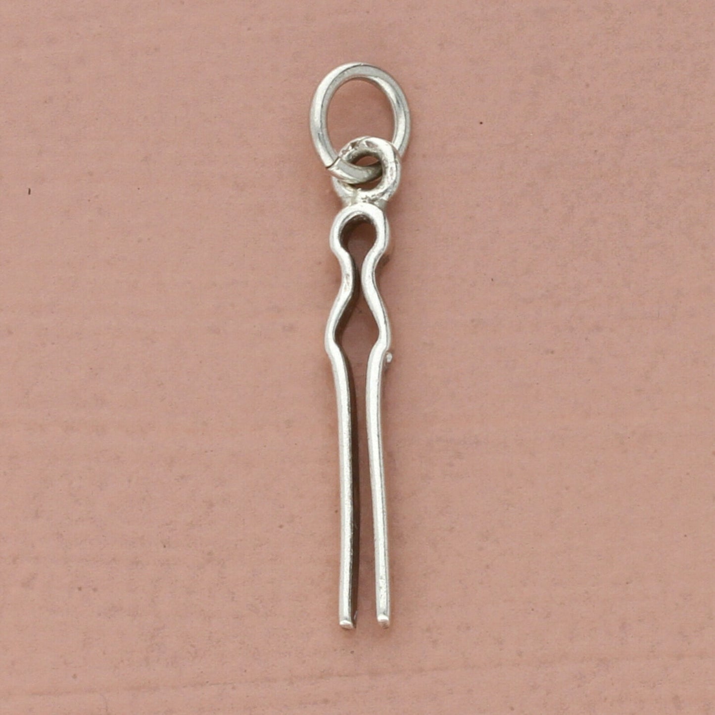 vintage sterling silver 3d clothes pin charm