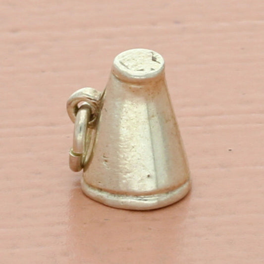 vintage sterling silver 3d cheer megaphone charm