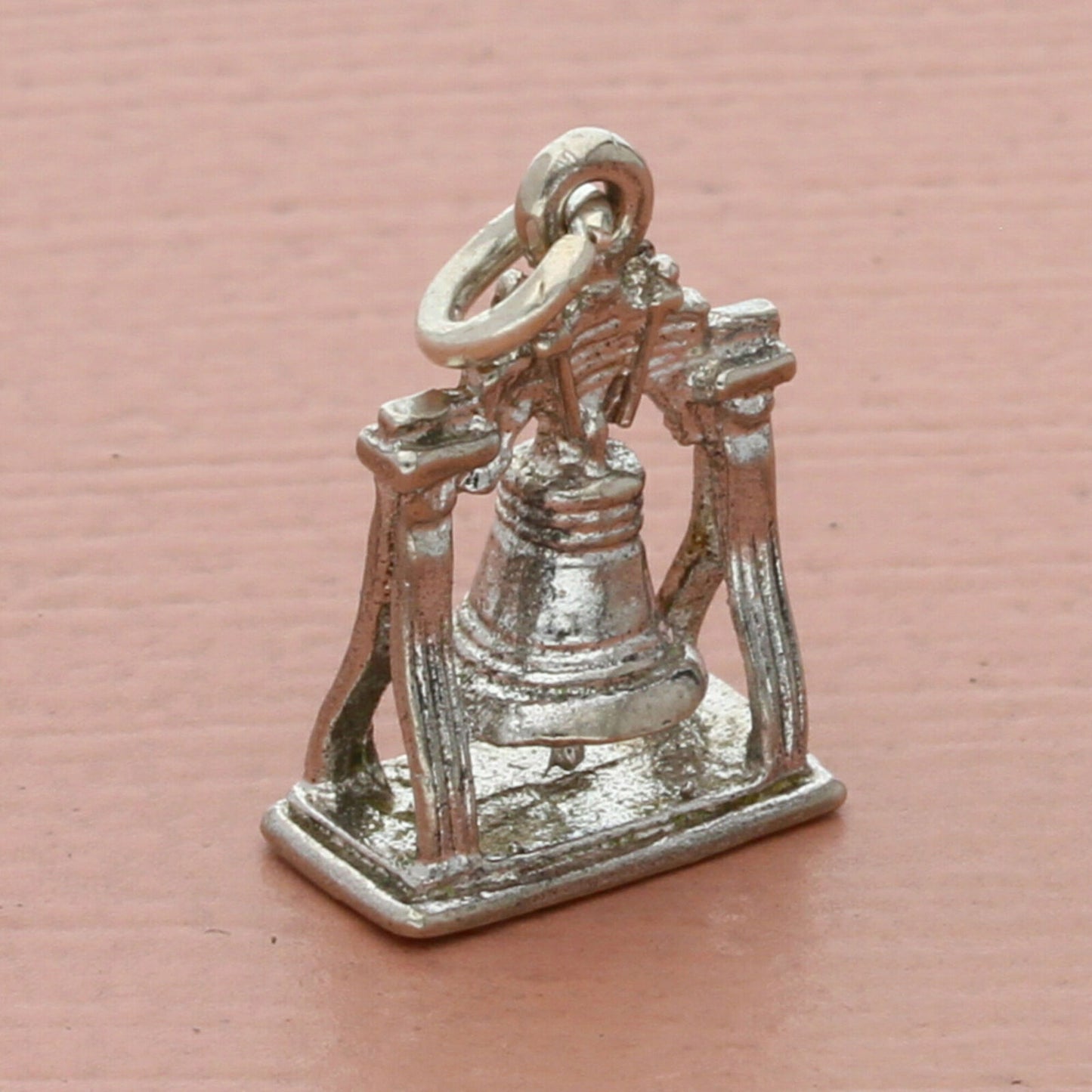 vintage sterling silver 3d us liberty bell travel souvenir charm