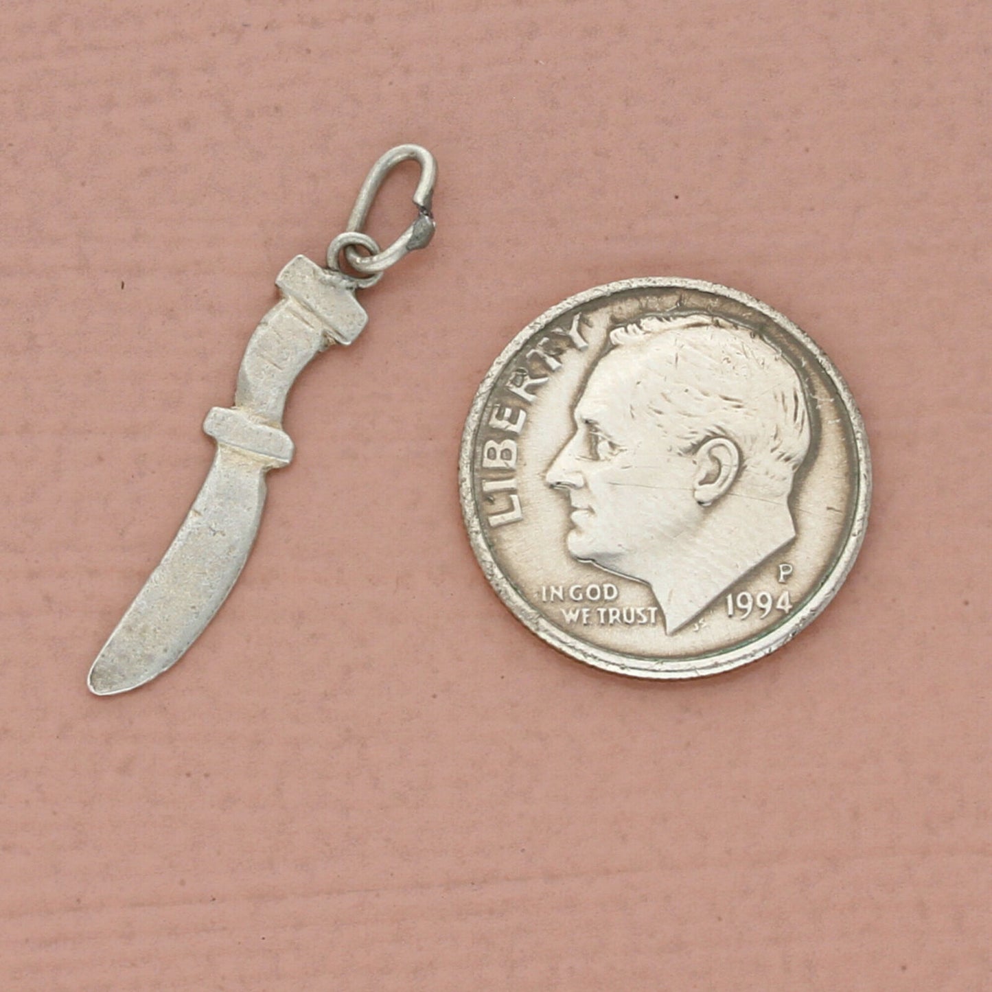 vintage sterling silver scimitar sword charm