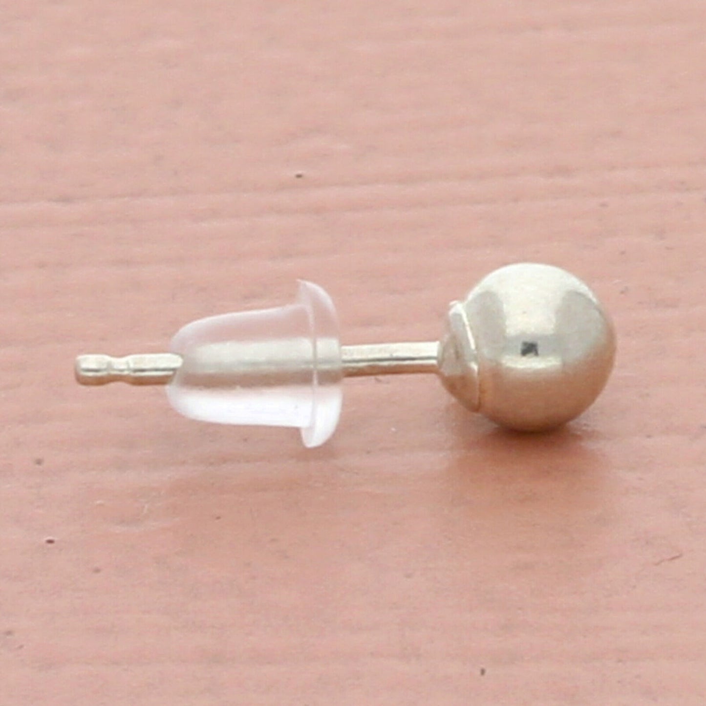 vintage sterling silver 3mm charm holder ball stud single earring