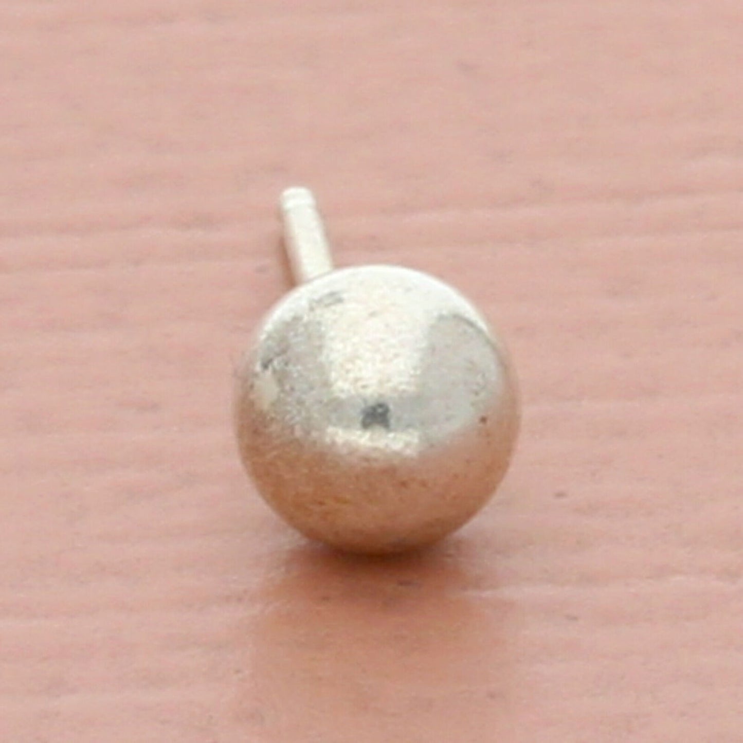 vintage sterling silver 4mm ball stud single earring