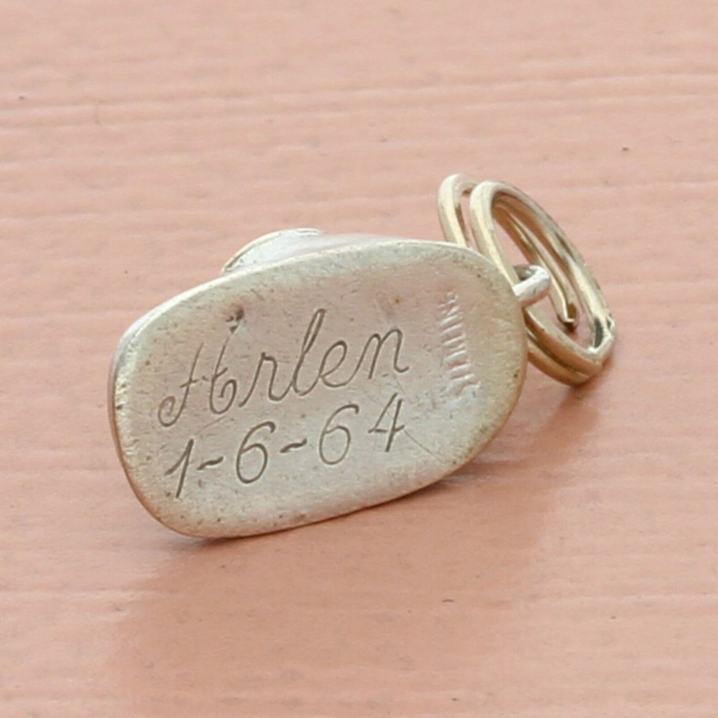 sterling silver vintage 3d engraved baby shoe charm