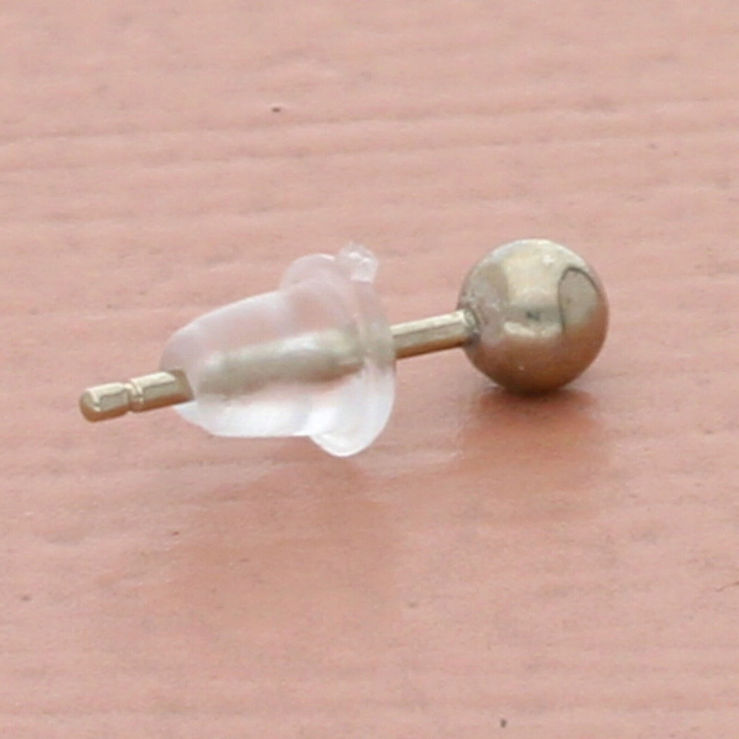 vintage sterling silver 2mm ball stud single earring