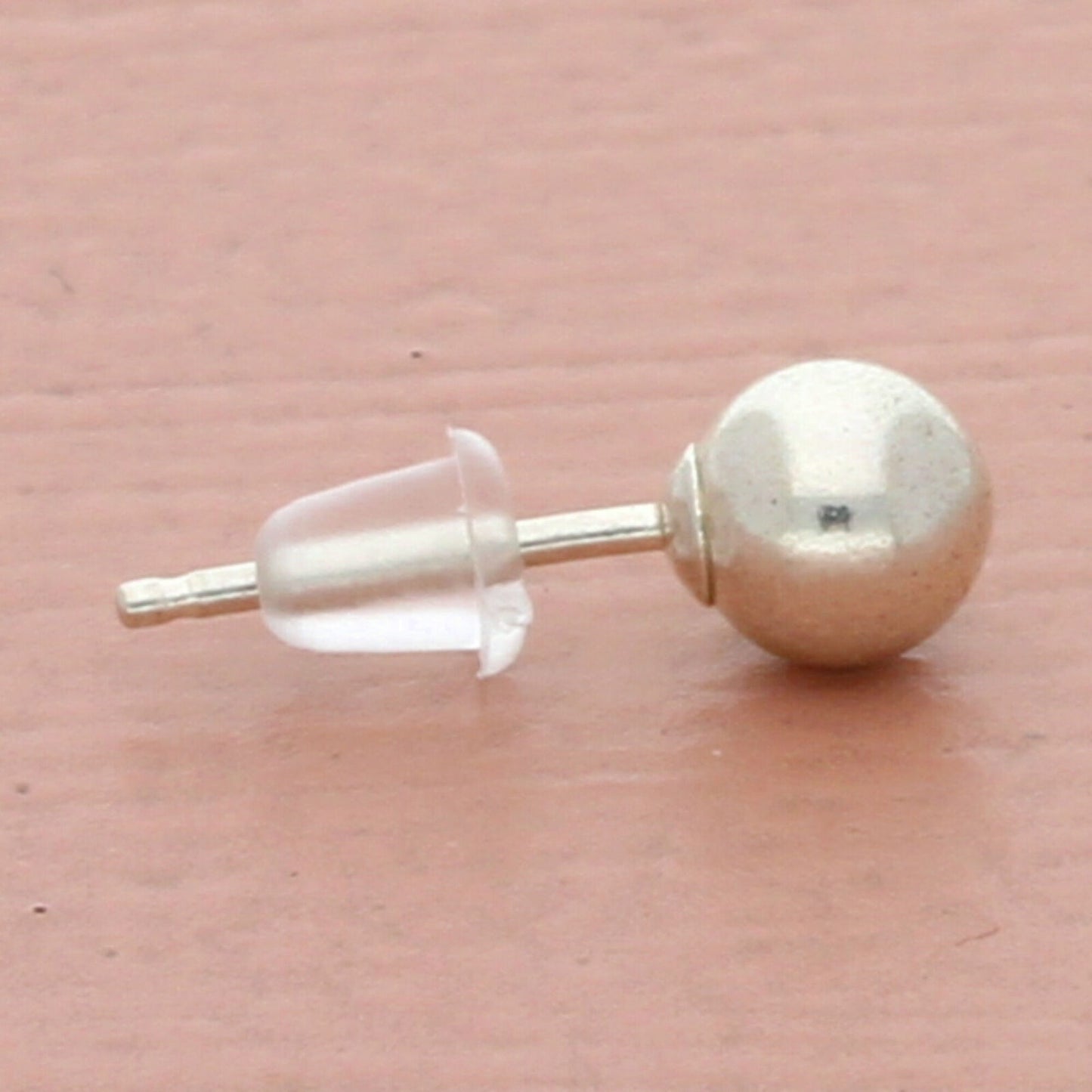 vintage sterling silver 4mm ball stud single earring