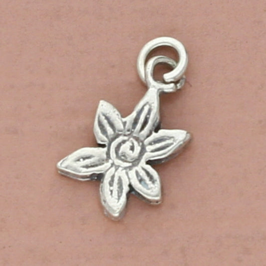 vintage sterling silver spring flower charm