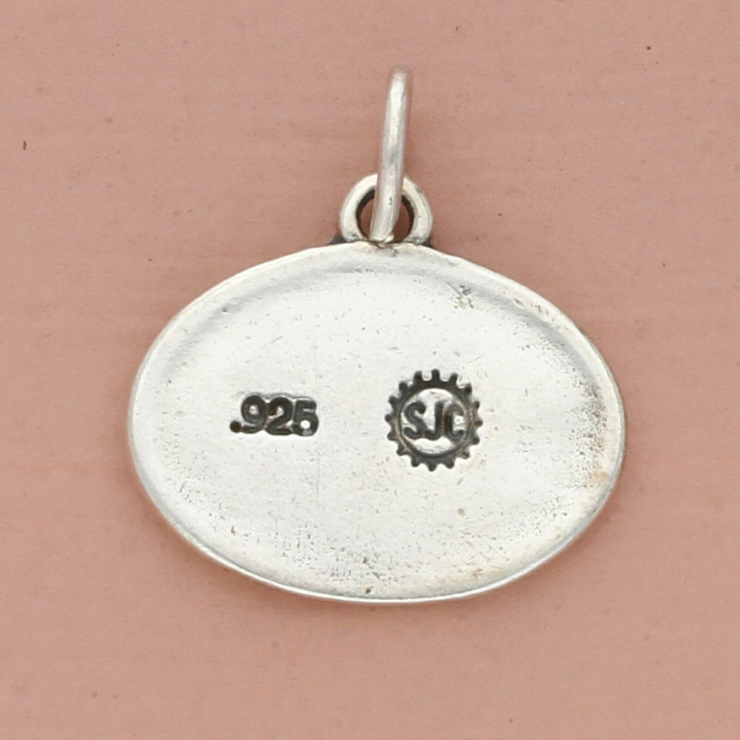 vintage sterling silver happy birthday engravable oval charm